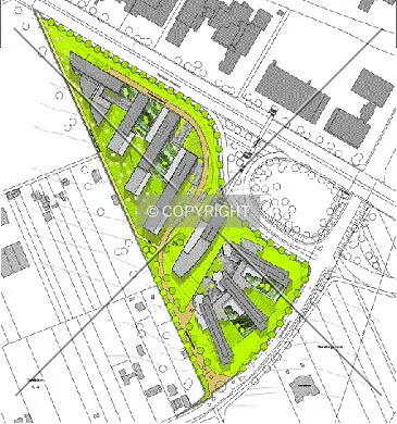 Site plan (CSC building in the lower right corner)