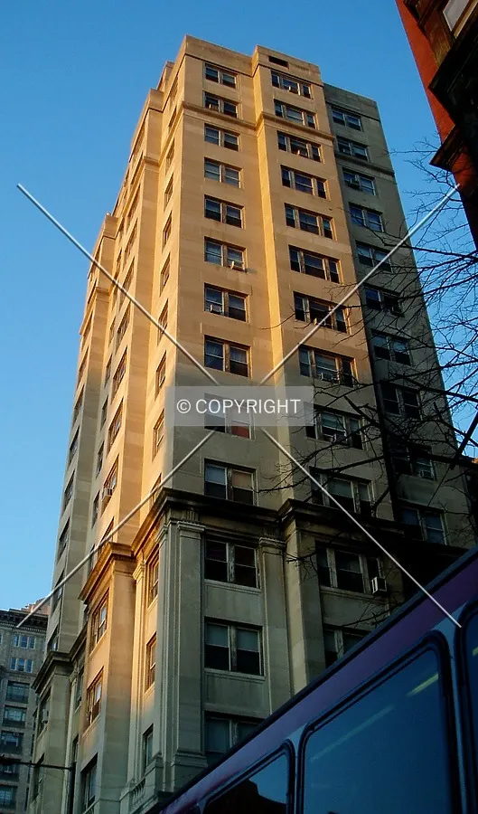 Looking up from the southwest on South 16th Street