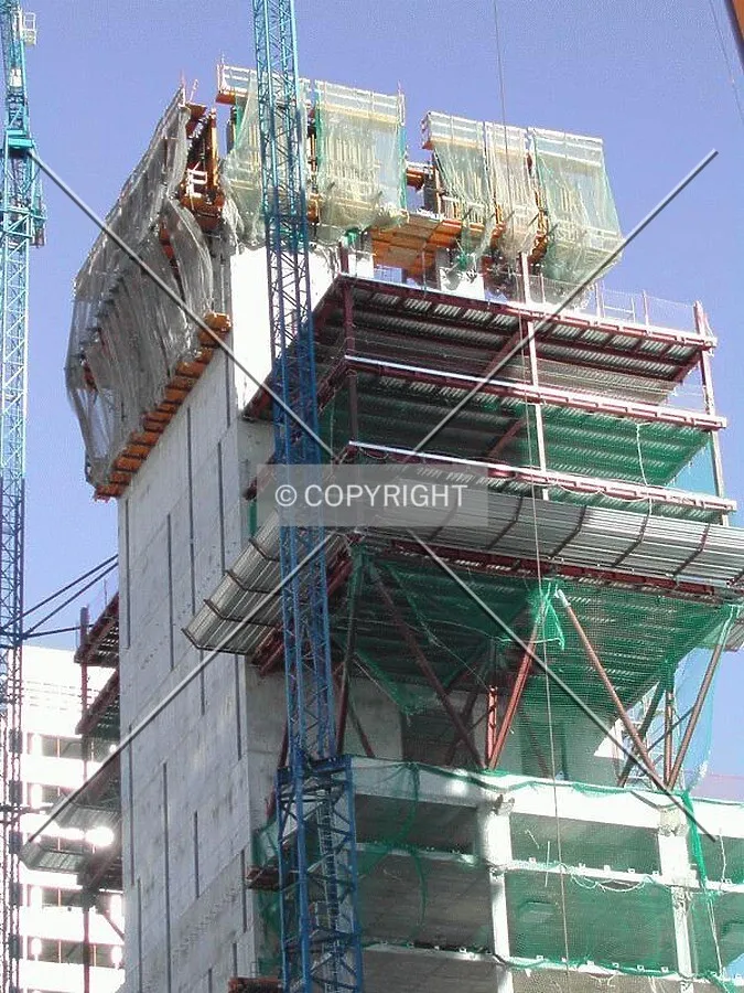 View of the top of the building