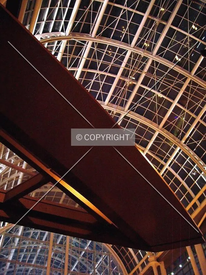 Convention Place canopy at night