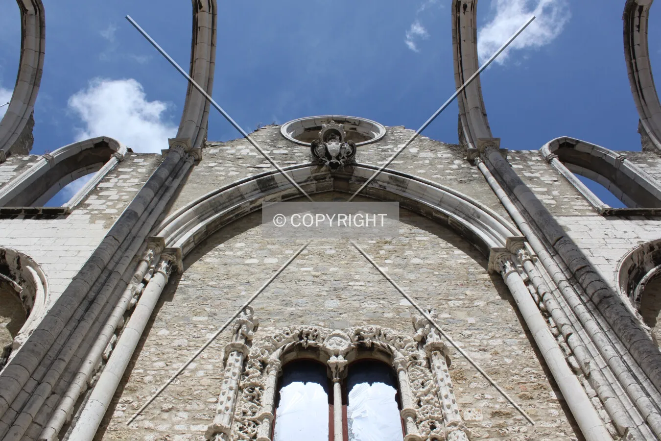 Looking up from the west