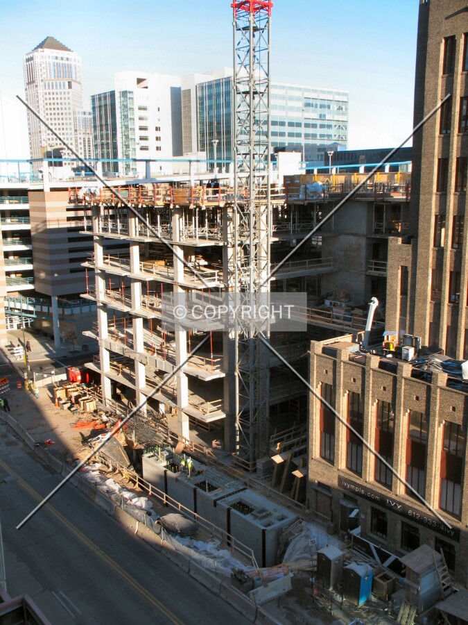 View to the northeast from the Orchestra Hall Ramp