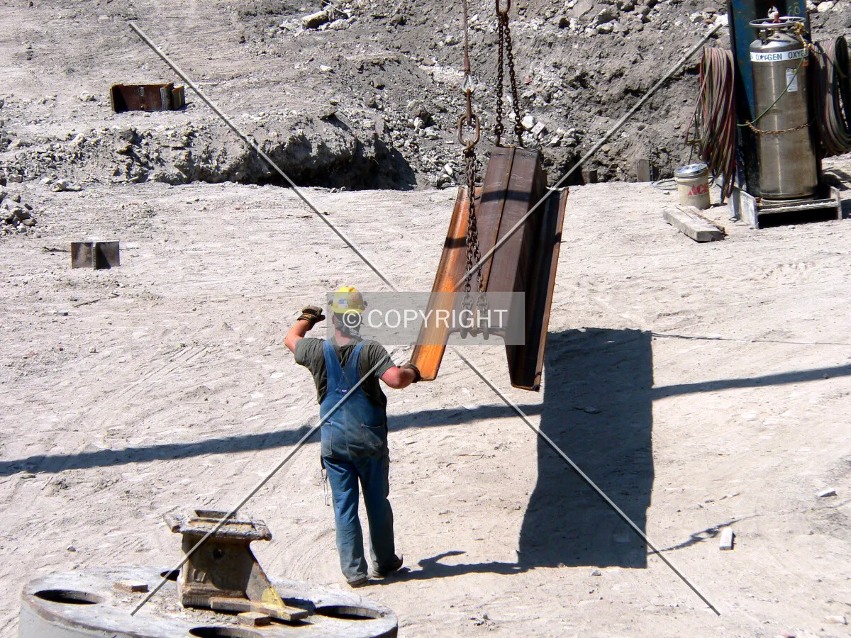 Relocating steel sheeting