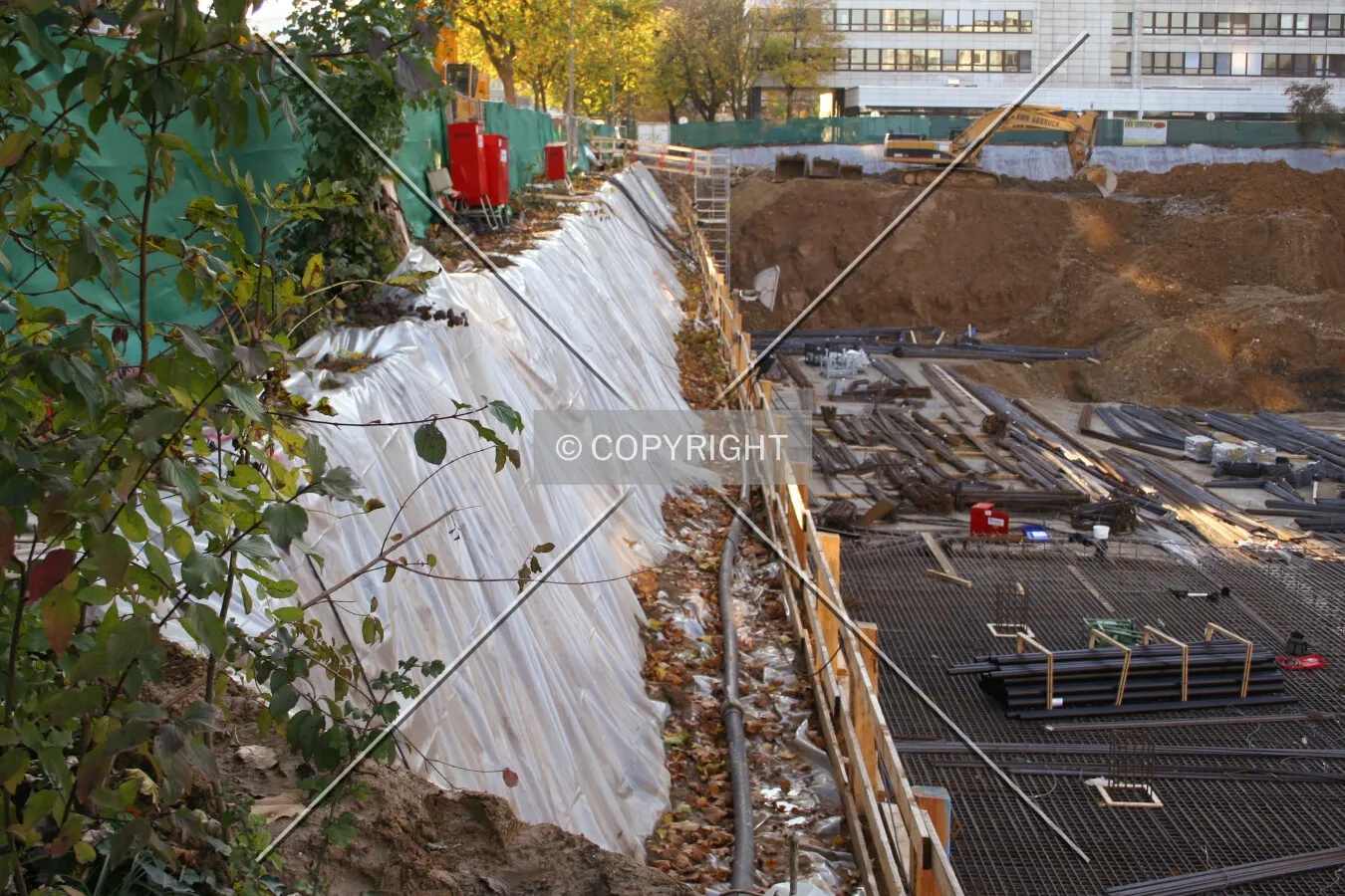 Looking west along the south edge