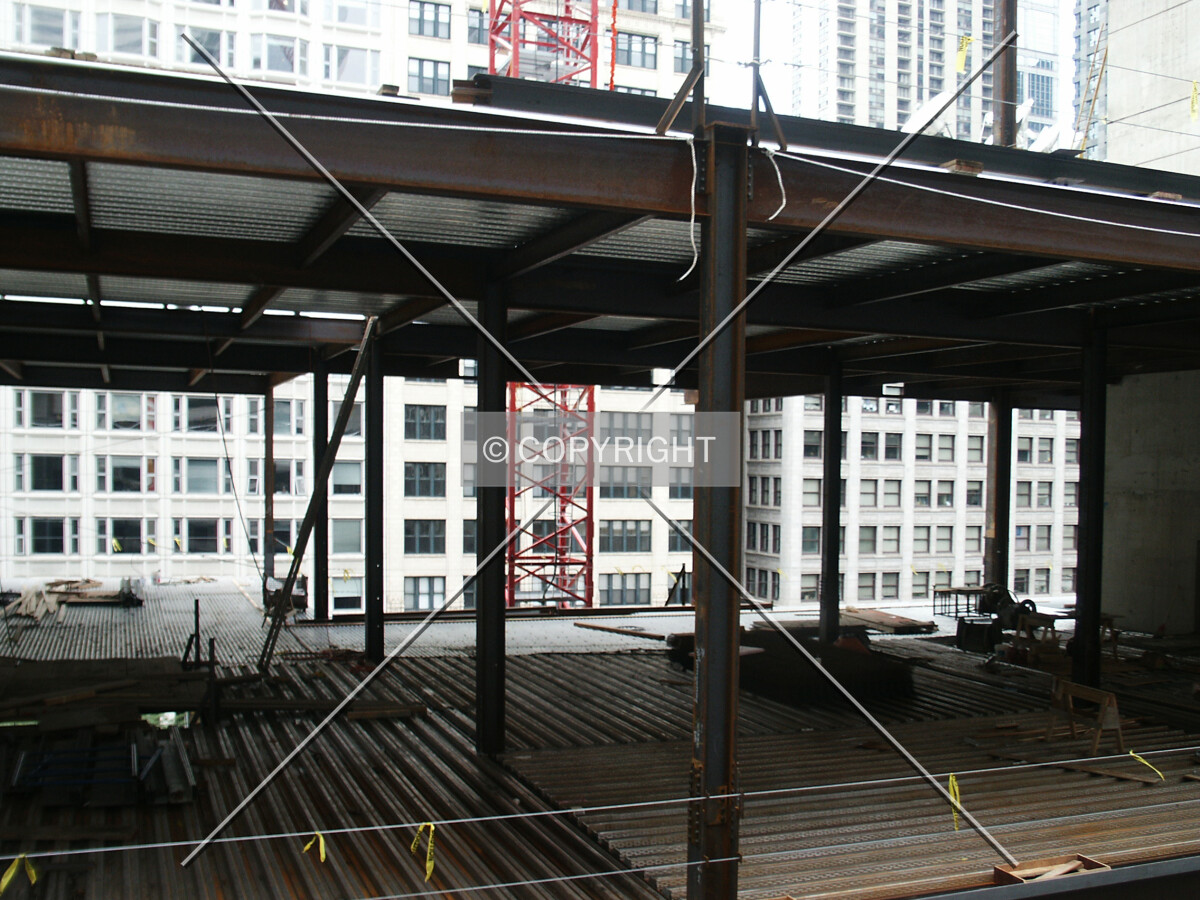 Looking through the structure between floors