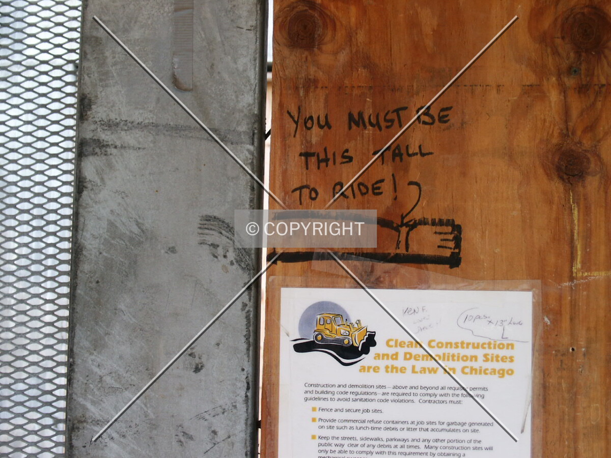 Funny sign by the hoist door