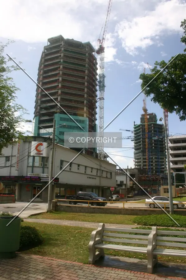 Board of Inland Revenue Tower, with its twin Ministry of Consumer and Legal Affairs behind