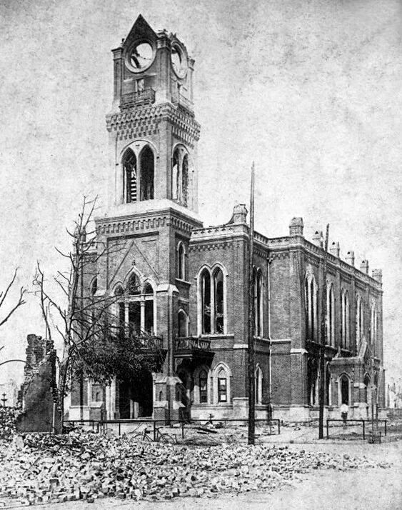 View from the southwest following the May 3, 1901 fire