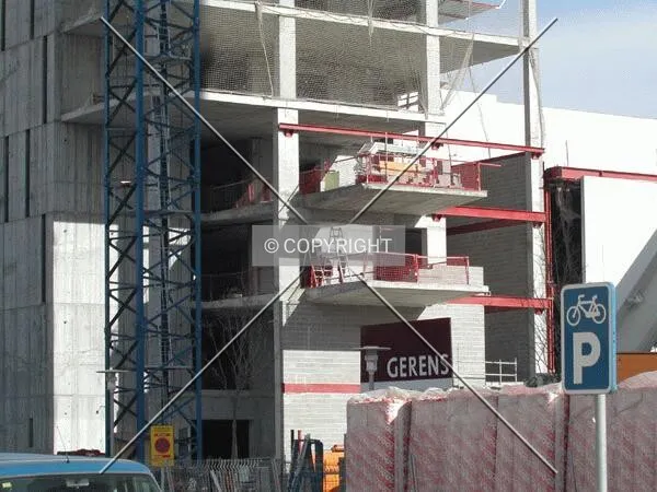 View of some balconies nearly finished on the first floors
