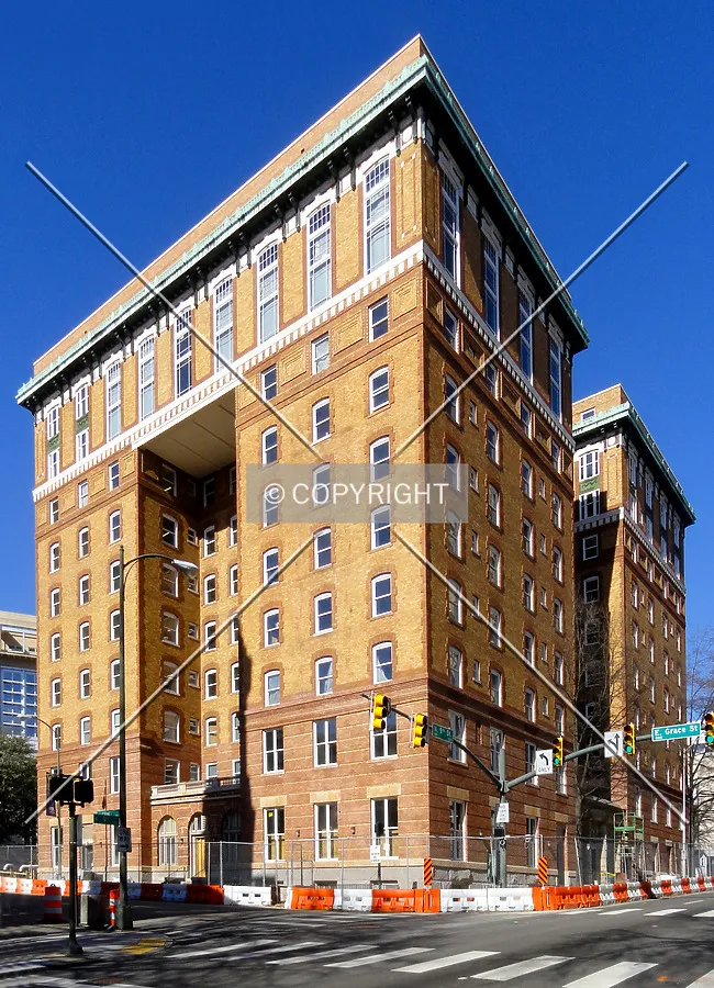 From across North 9th Street to the south