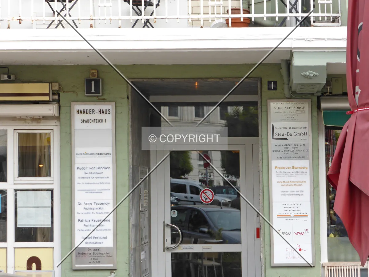 Sign showing the occupants of the building