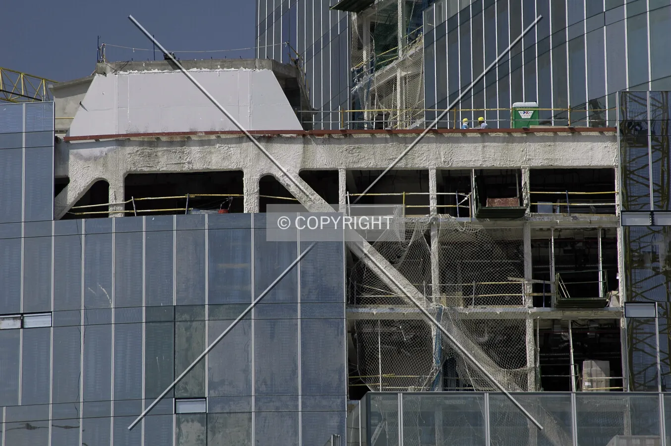 Top of the building's projection