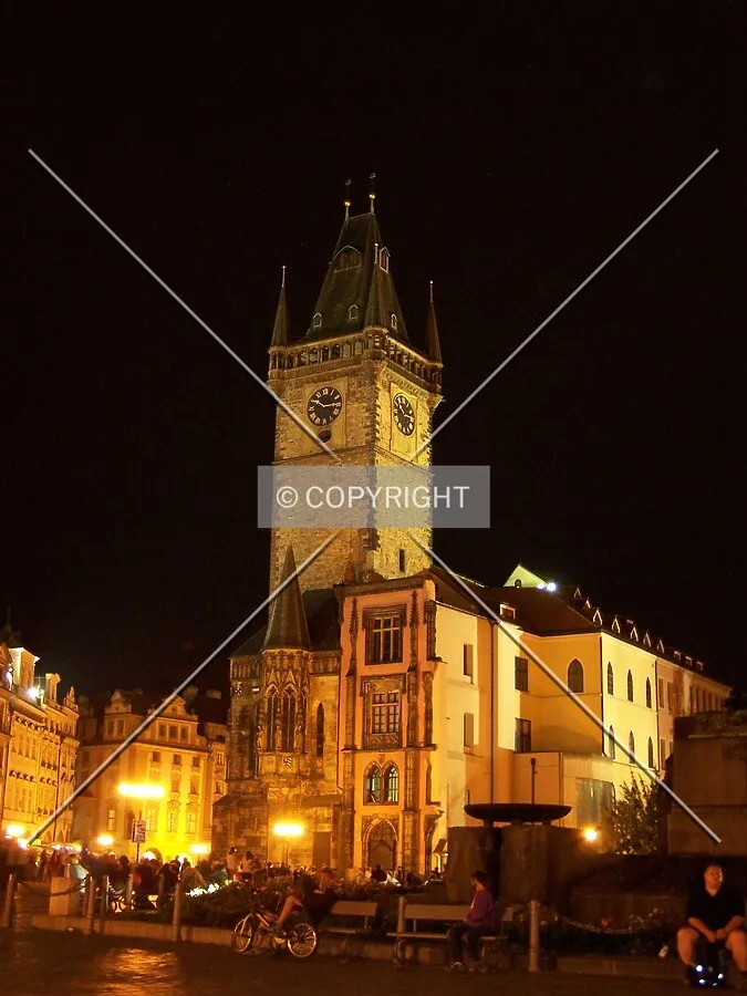 Night view from the Old Town Square