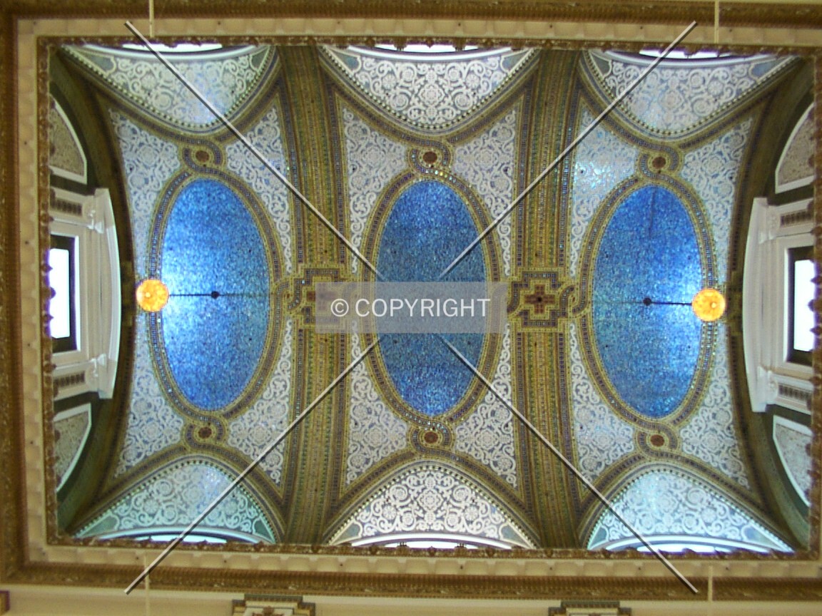 Looking up at the Tiffany mosaic