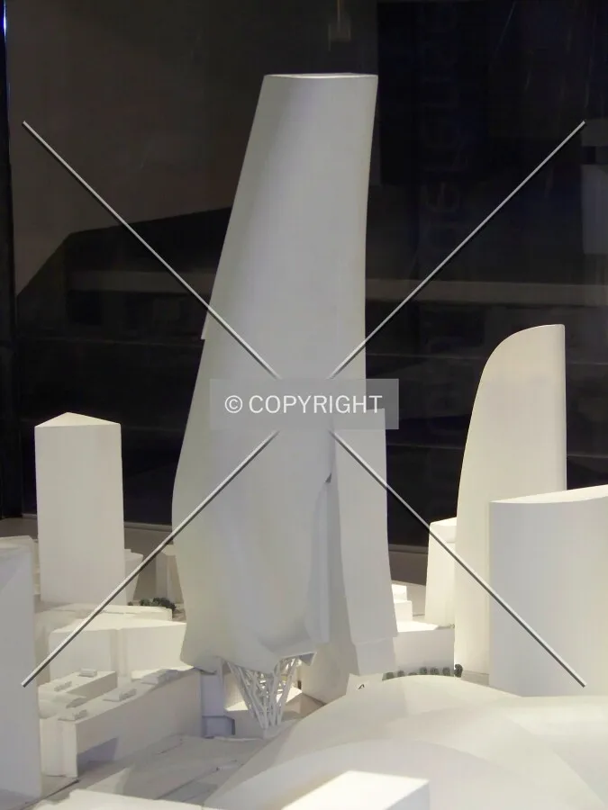 Model on display in the La Défense information centre
