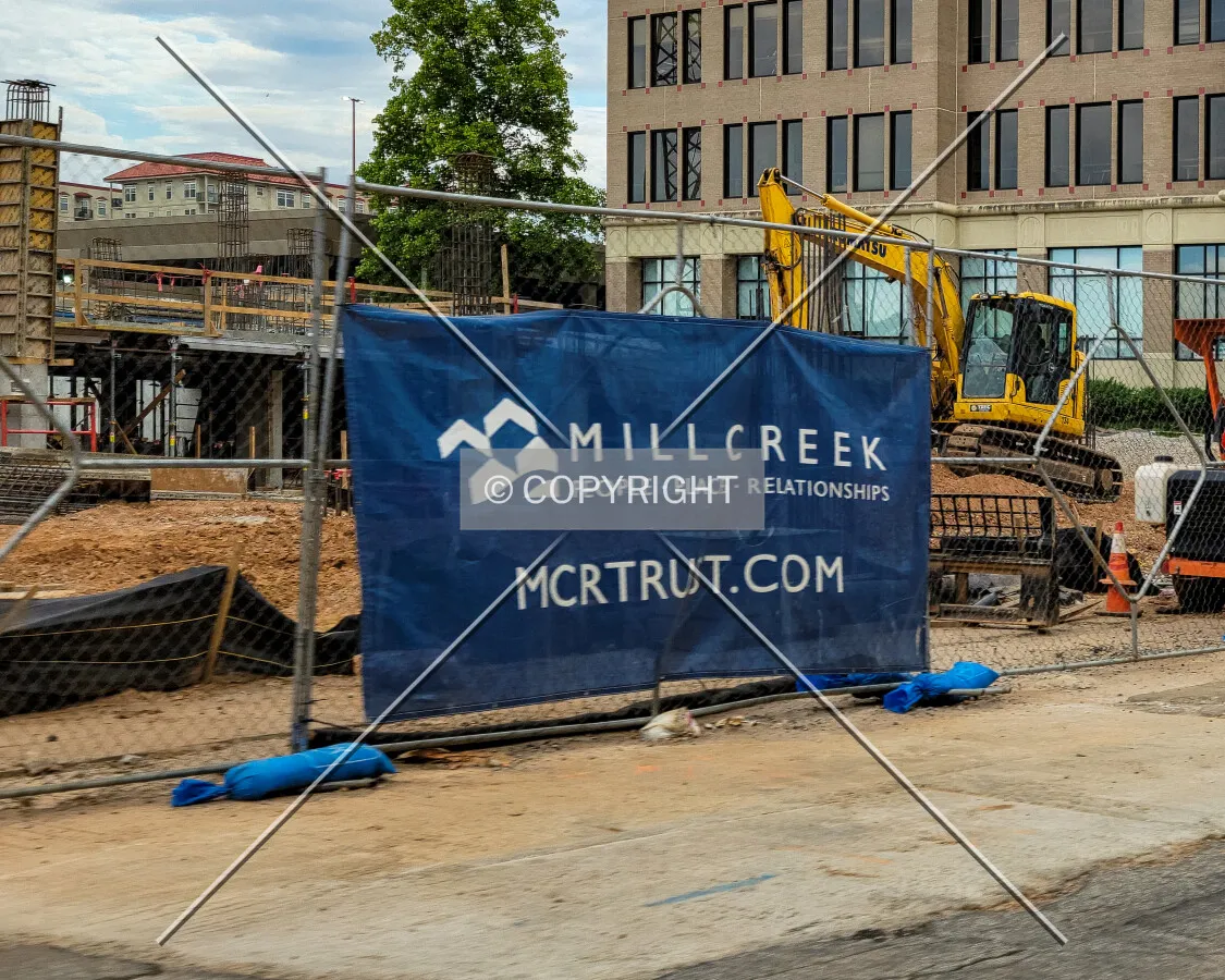 Sign at the construction site; June 4, 2021