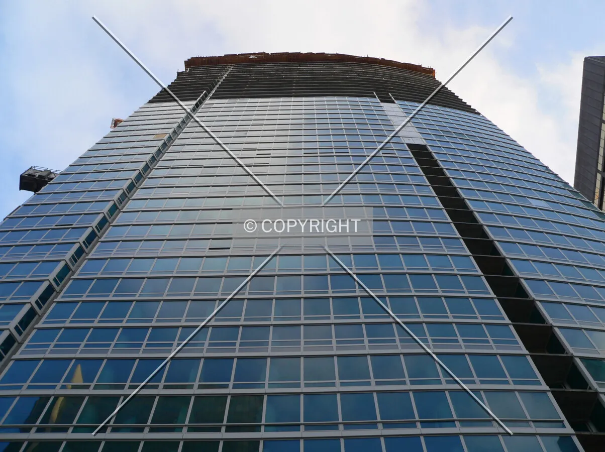 Looking up the north face of the structure from Ohio Street