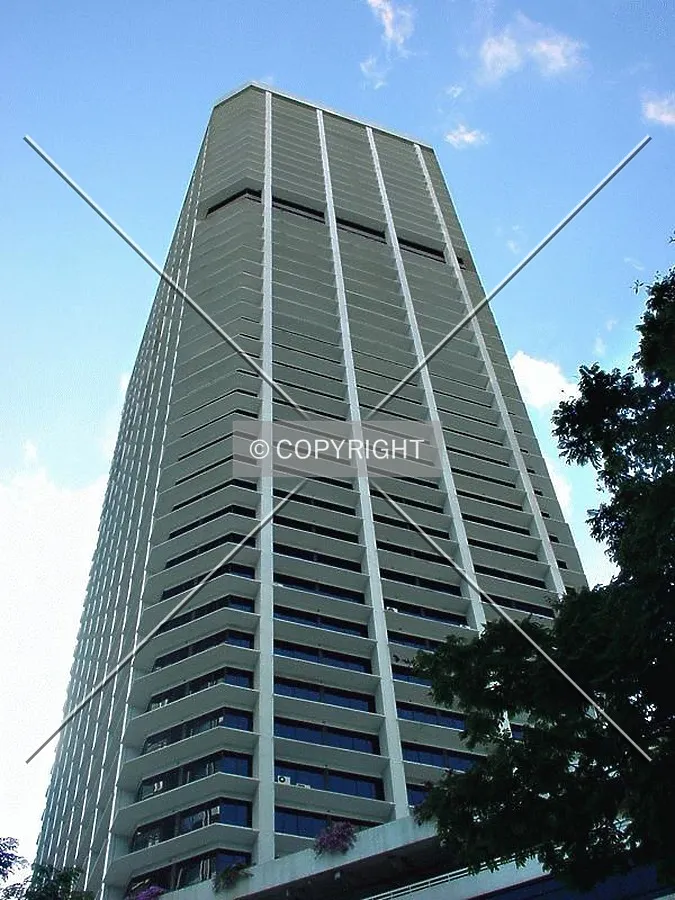 View to the top; as seen from street level