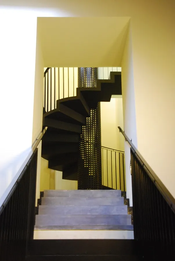 New stairways in northeast corner