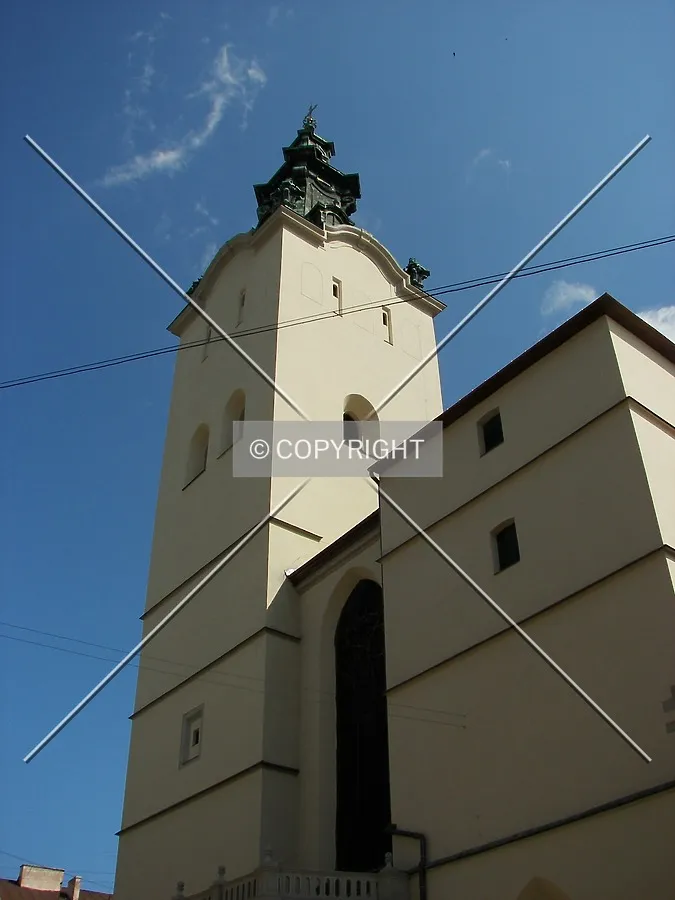 Looking up at the southwest corner
