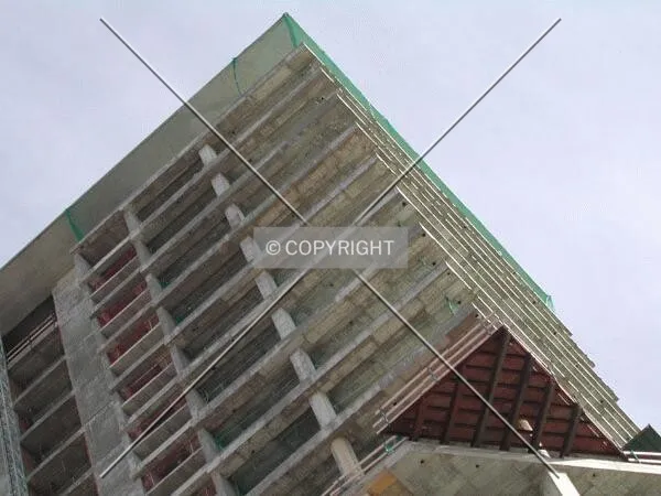 View of the top of the building