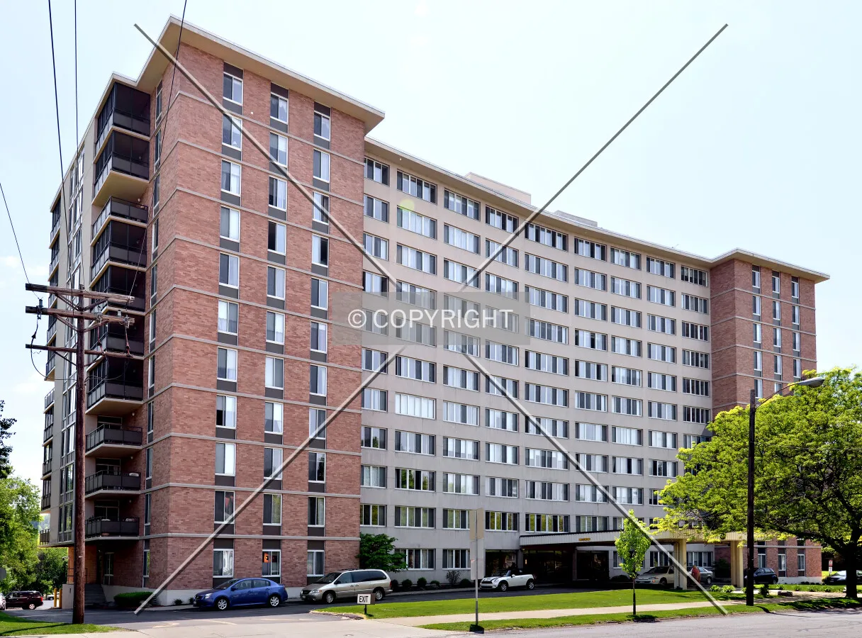 View from the northeast on Riverside Drive