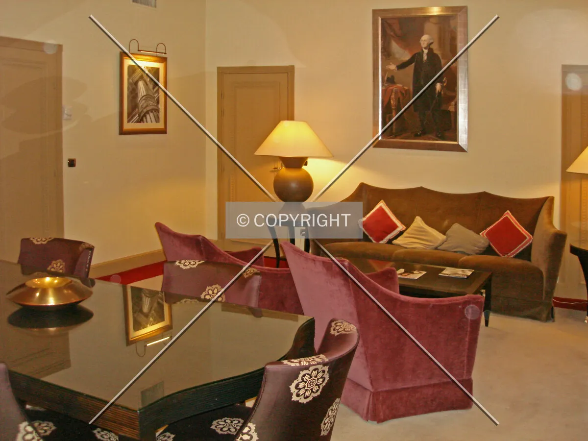 A luxury hotel suite