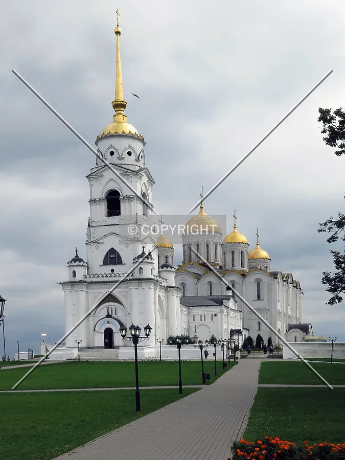 View from the northwest with the bell tower in front