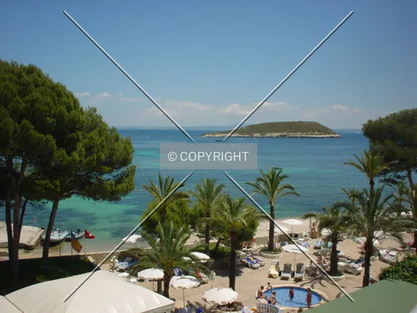 View to the water and beach