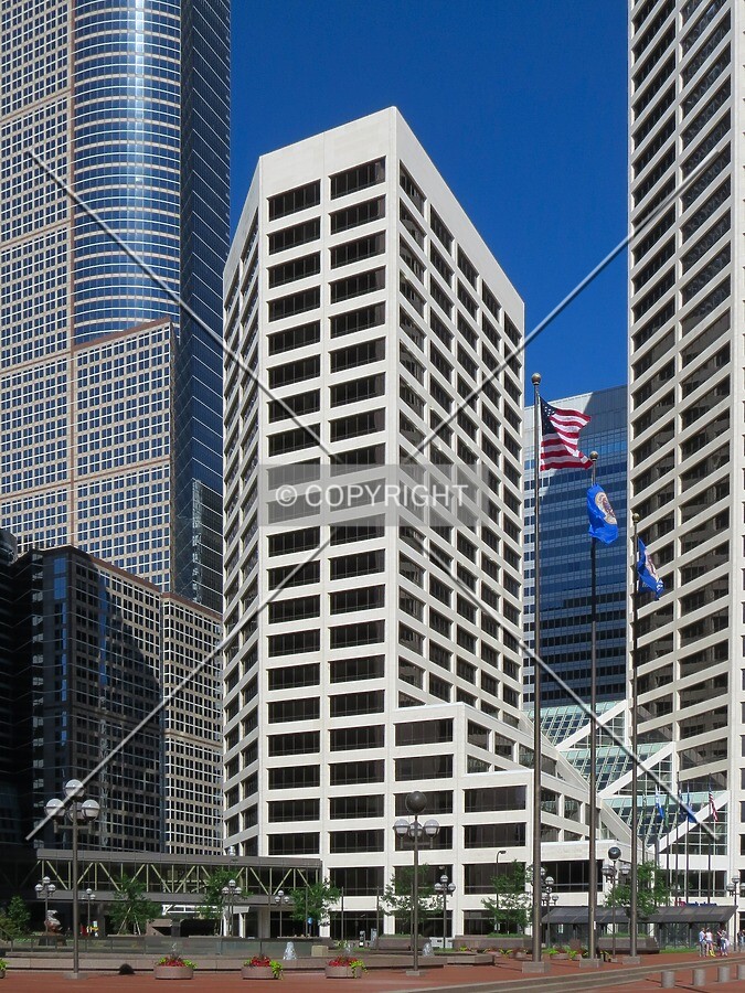 View to the west from 5th Street South, across Government Plaza