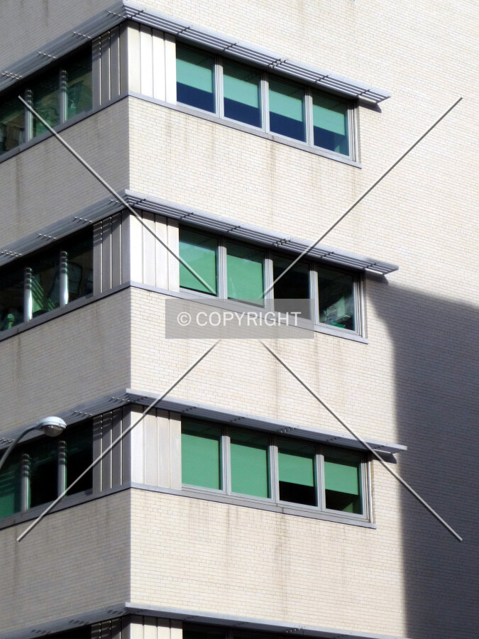 Detail of facade at southwest corner