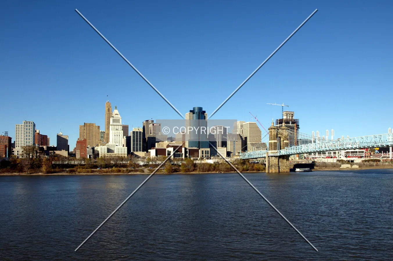 Looking north from Covington, KY with Great American Tower rising on the right