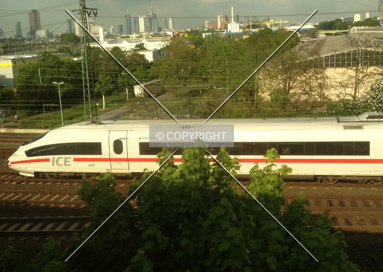 ICE Train Hannover when entering Frankfurt
