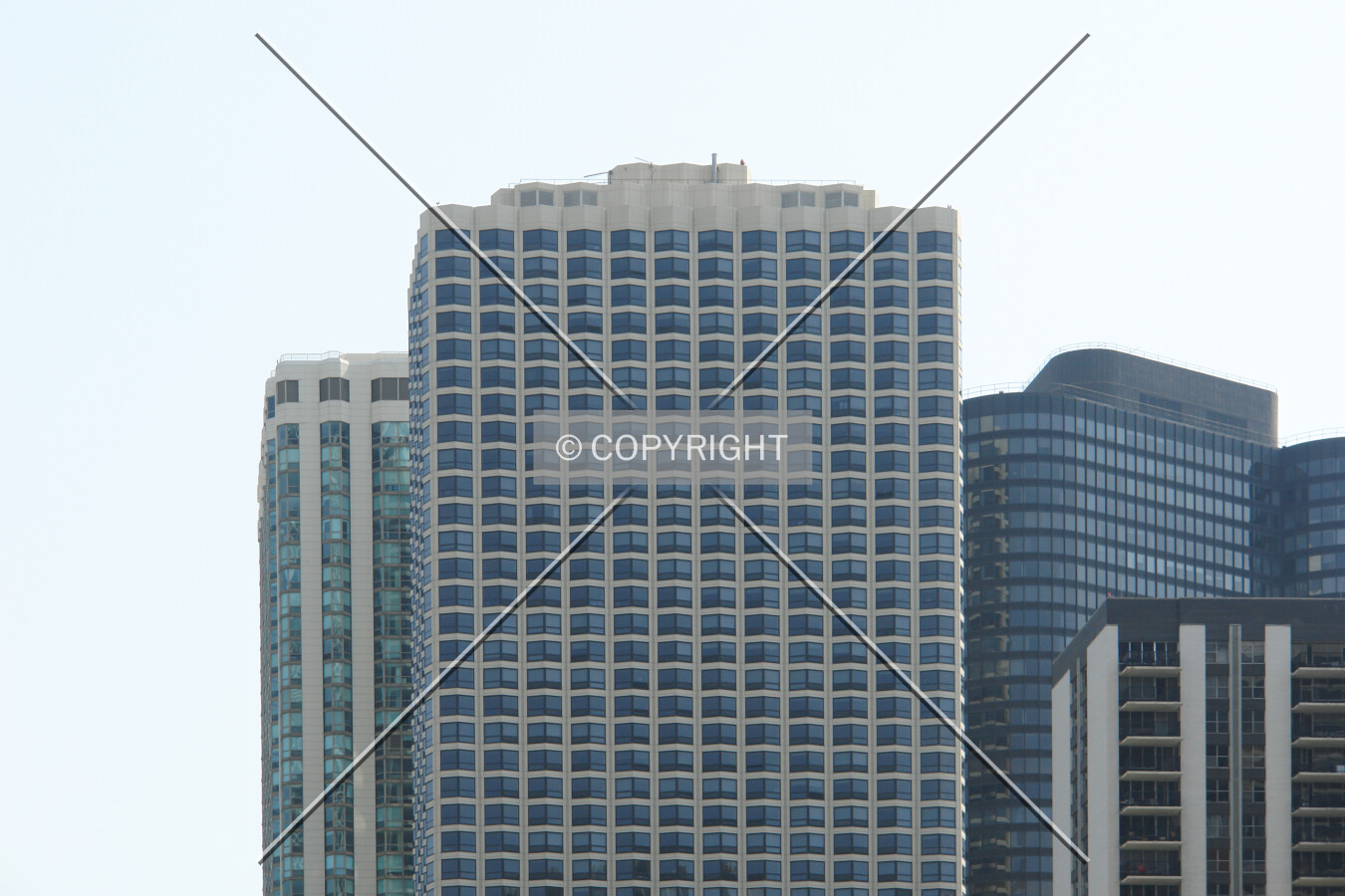 Upper section of the skyscraper