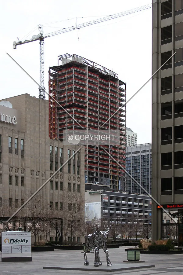 Looking northeast from Michigan Avenue