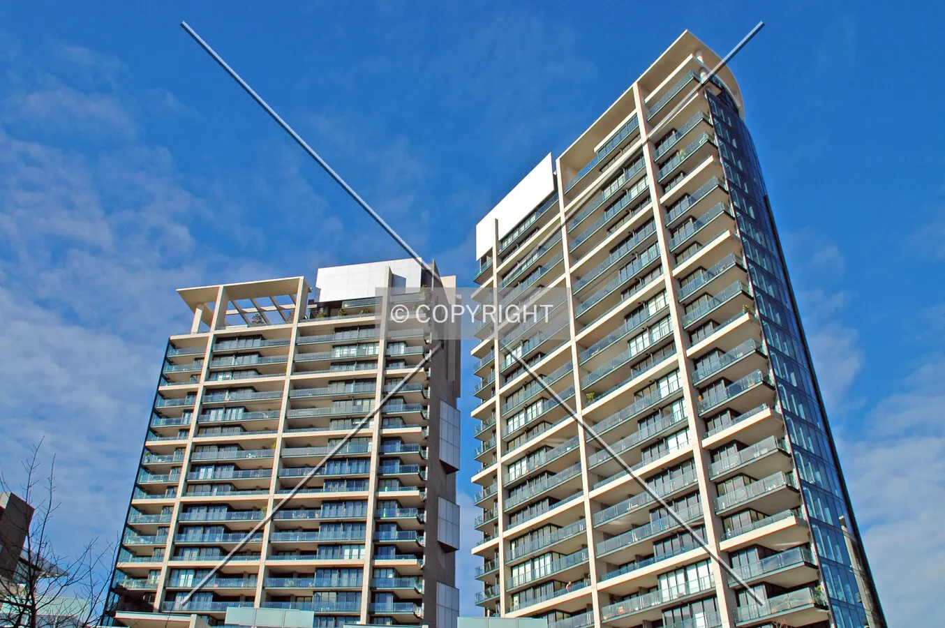 Looking up from Grant Street