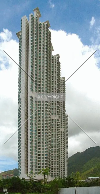 West and South facing elevations from Tung Chung Waterfront Road