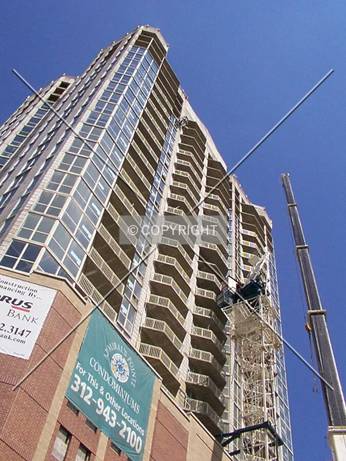 Dismantling the tower crane; 31 Aug 2001