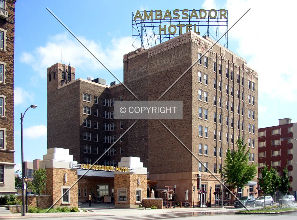 From the southwest across West Wisconsin Avenue