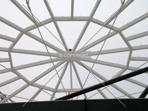 The roof of the mall's communication core