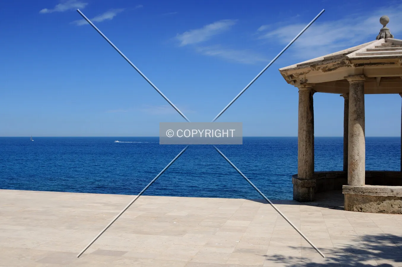 A small construction by the Mediterranean Sea
