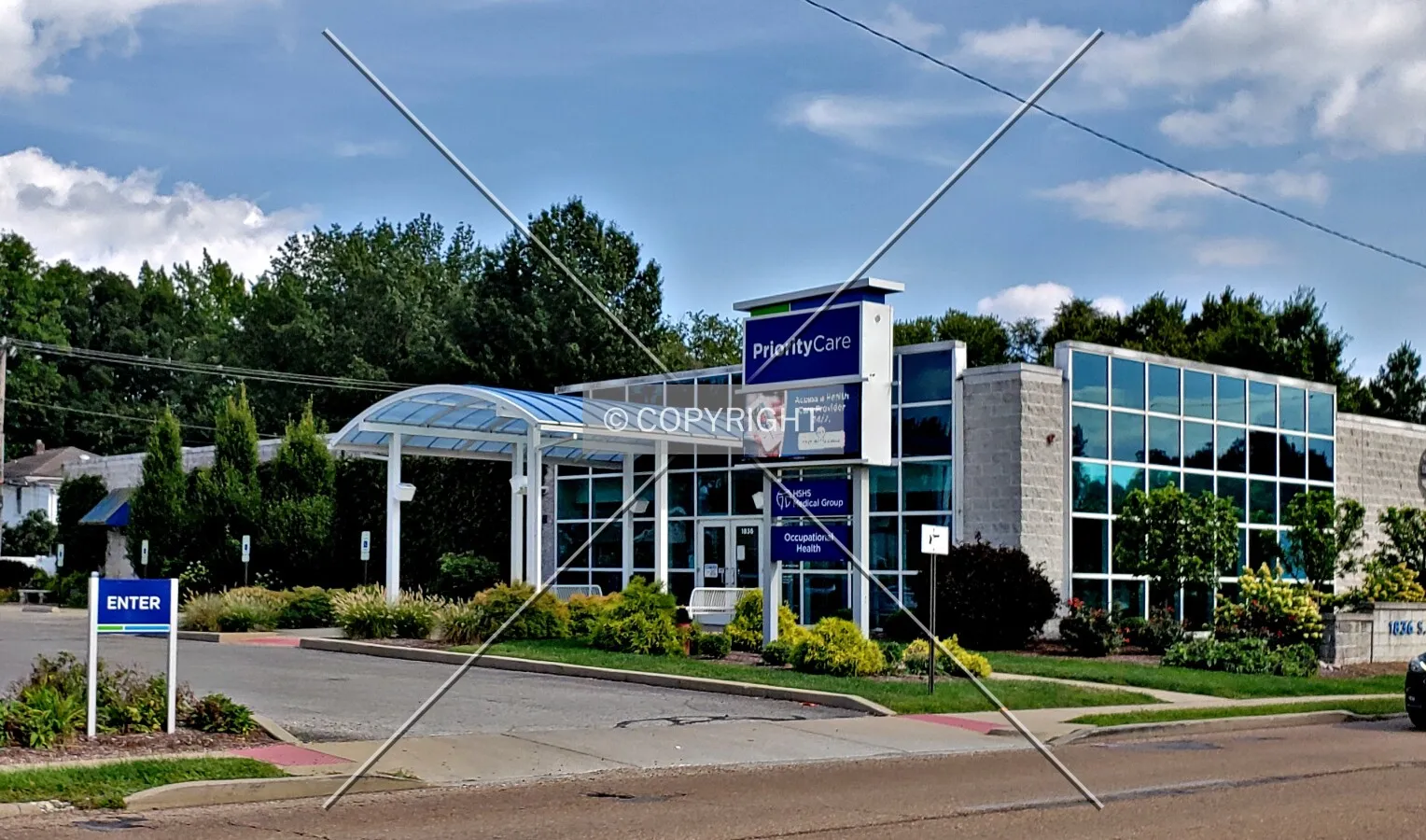 View from the northwest; September 2, 2019