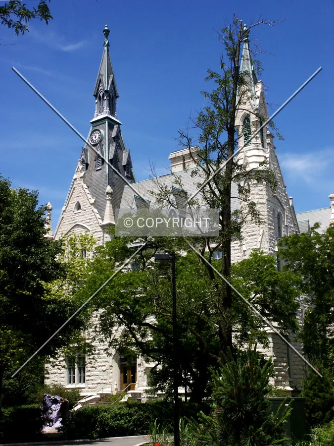 View from the southeast with the Rock in the foreground
