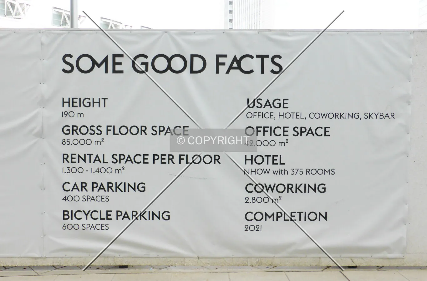 Technical data of the skyscraper