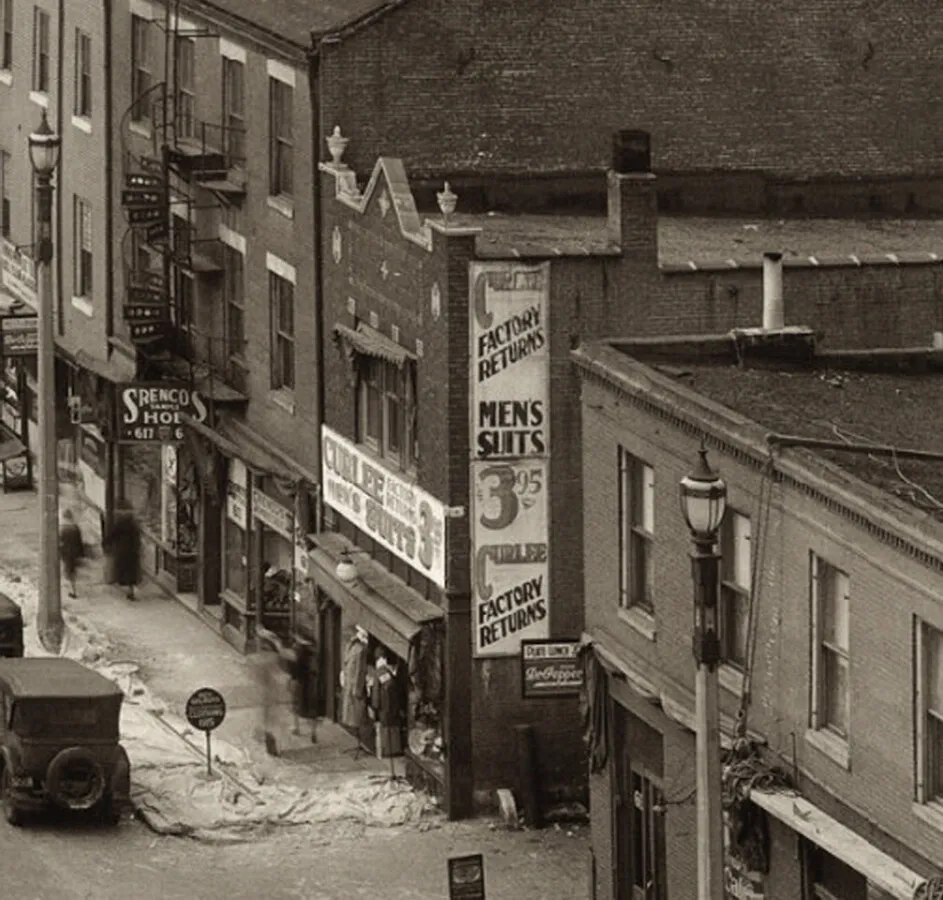 Vintage view from the southeast