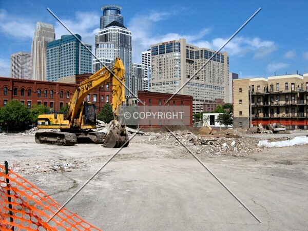 View to the northwest from 10th Street South, site cleanup almost complete