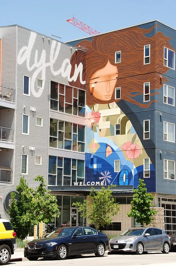 Mural above the entrance area