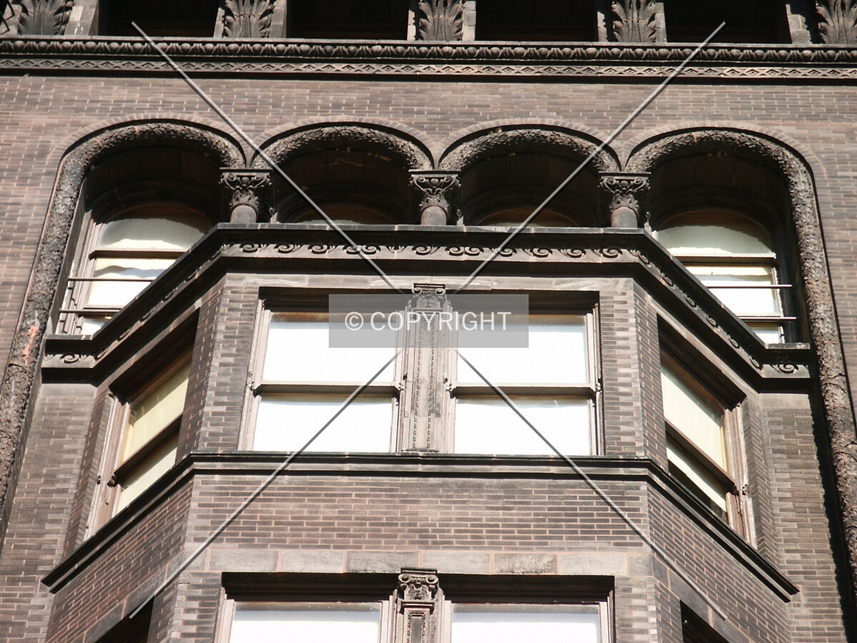 Top of a window bay, south addition