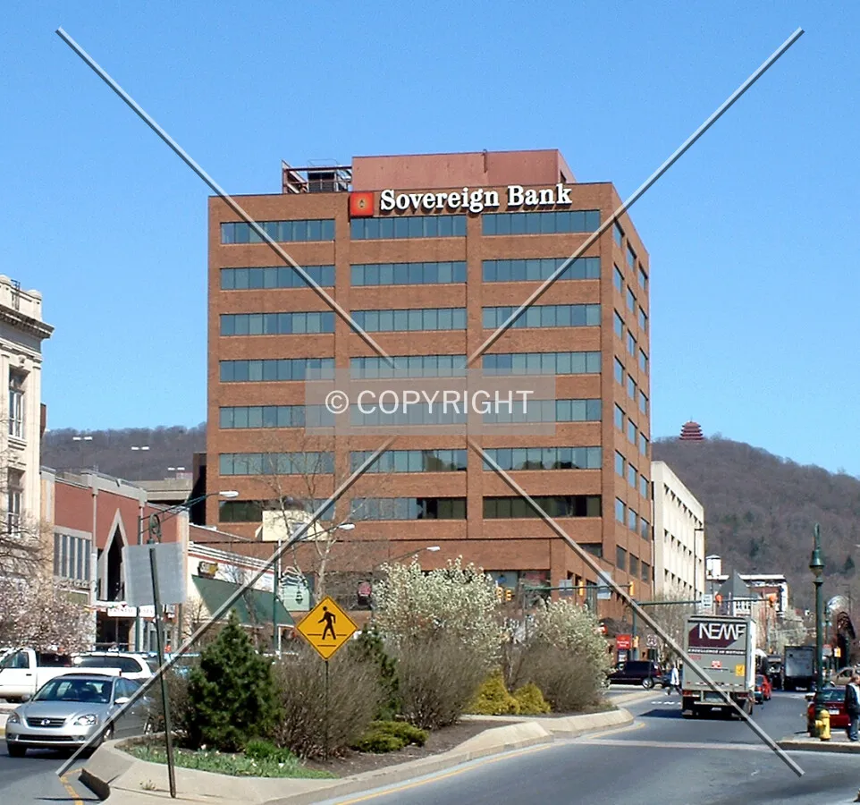 View from the west across Penn Square