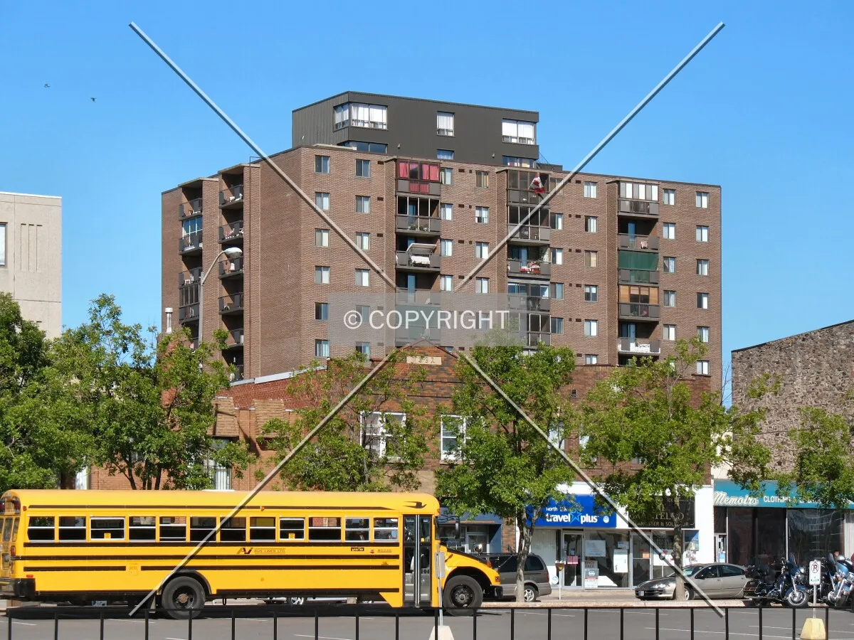 View to the east from Dennis Street